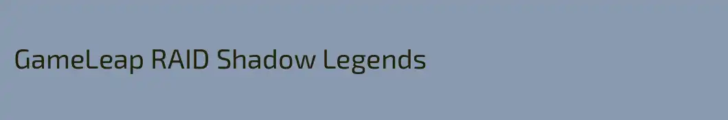 GameLeap RAID Shadow Legends
